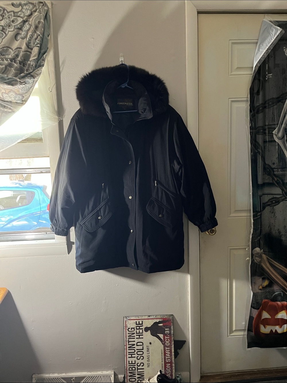 Voyageur Women's Black Hooded Puffer Jacket Forecaster of Boston